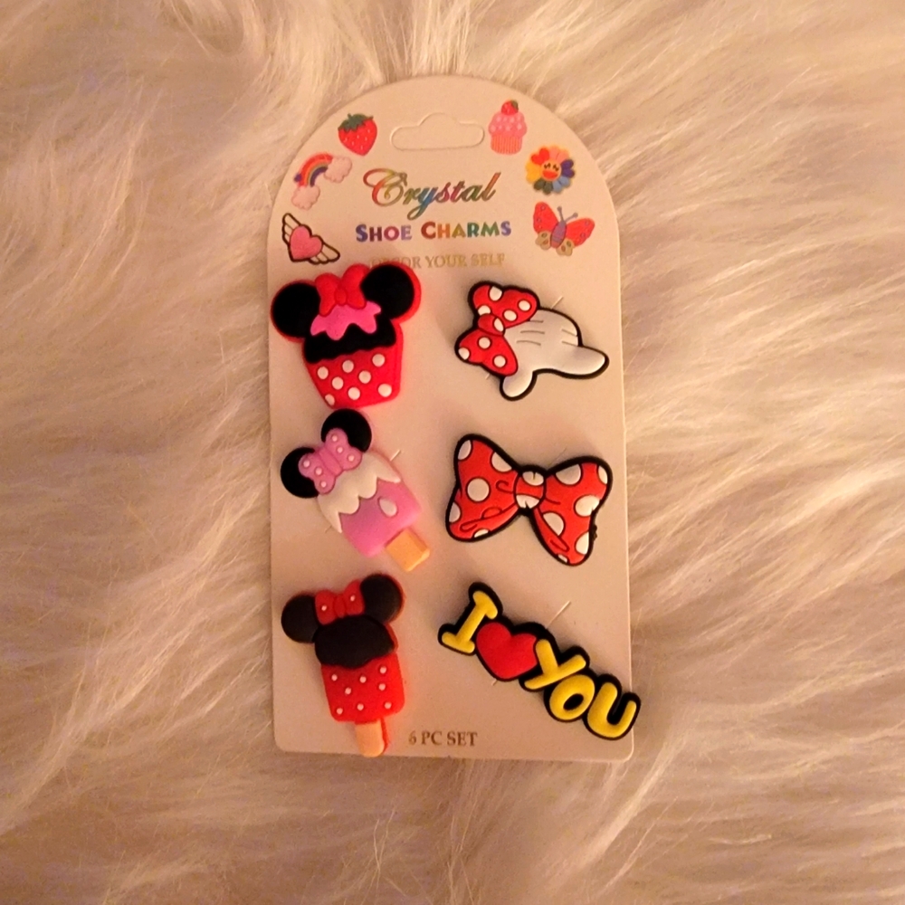 Minnie Mouse Shoe Croc Charms Set